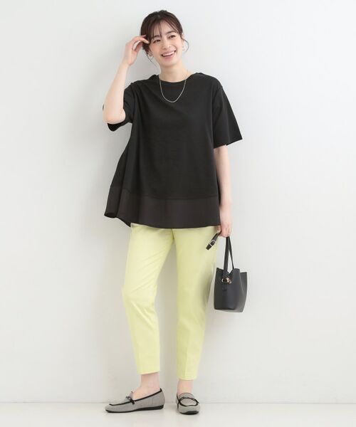 SHOO・LA・RUE / シューラルー カットソー | 【接触冷感、UVカット、抗菌防臭】スムース 裾布帛切り替え | 詳細3