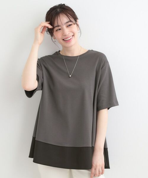 SHOO・LA・RUE / シューラルー カットソー | 【接触冷感、UVカット、抗菌防臭】スムース 裾布帛切り替え | 詳細9