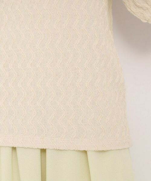 SHOO・LA・RUE / シューラルー カットソー | ◆ウェーブ柄ジャカード パフスリーブトップス | 詳細18