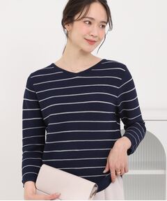 SHOO・LA・RUE / シューラルー ニット・セーター | 【洗える】デコルテがきれいに見えるVネックラメボーダーニット
