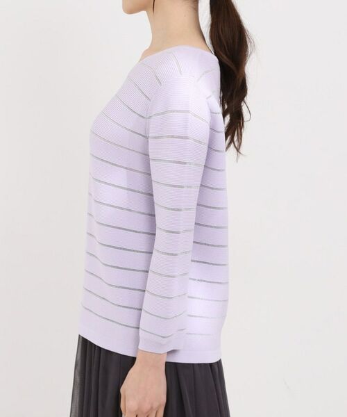 SHOO・LA・RUE / シューラルー ニット・セーター | 【洗える】デコルテがきれいに見えるVネックラメボーダーニット | 詳細18