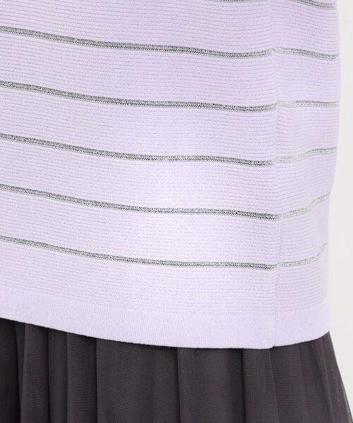 SHOO・LA・RUE / シューラルー ニット・セーター | 【洗える】デコルテがきれいに見えるVネックラメボーダーニット | 詳細22