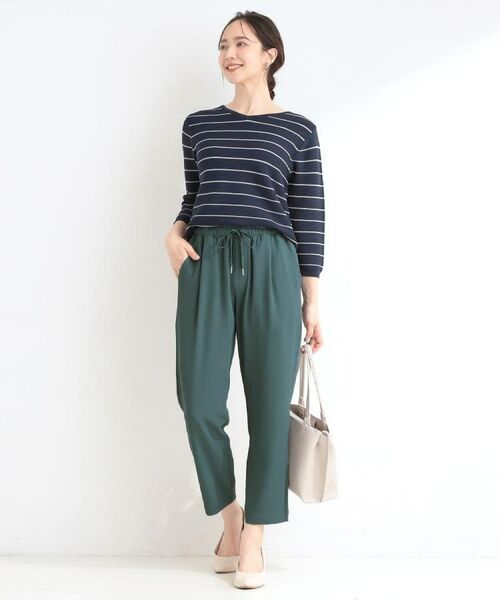 SHOO・LA・RUE / シューラルー ニット・セーター | 【洗濯機可/S-LL】デコルテがきれいに見えるVネック さりげないラメボーダーニット | 詳細23