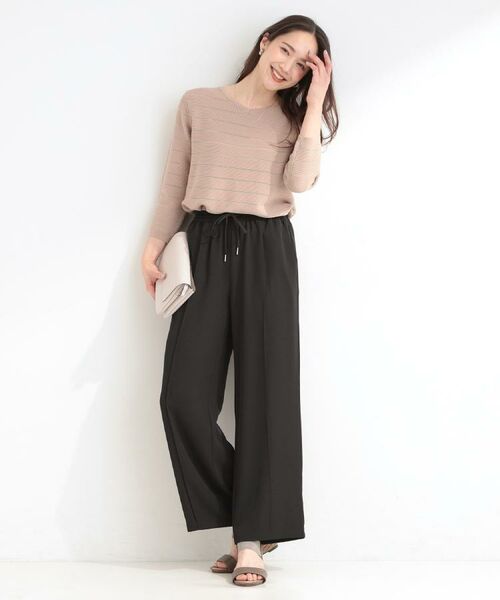 SHOO・LA・RUE / シューラルー ニット・セーター | 【洗濯機可/S-LL】デコルテがきれいに見えるVネック さりげないラメボーダーニット | 詳細24