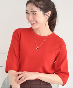 SHOO・LA・RUE / シューラルー ニット・セーター | 【毎日洗える】上半身がすっきり見える5分袖ニット