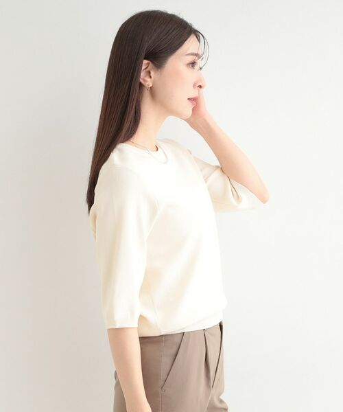 SHOO・LA・RUE / シューラルー ニット・セーター | 【毎日洗える】上半身がすっきり見える5分袖ニット | 詳細14