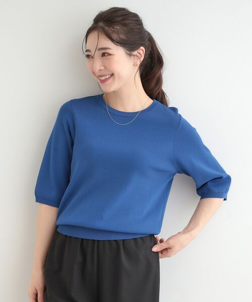 SHOO・LA・RUE / シューラルー ニット・セーター | 【毎日洗える】上半身がすっきり見える5分袖ニット | 詳細17