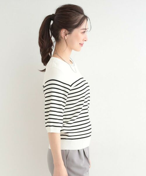 SHOO・LA・RUE / シューラルー ニット・セーター | 【毎日洗える】上半身がすっきり見える5分袖ニット | 詳細22