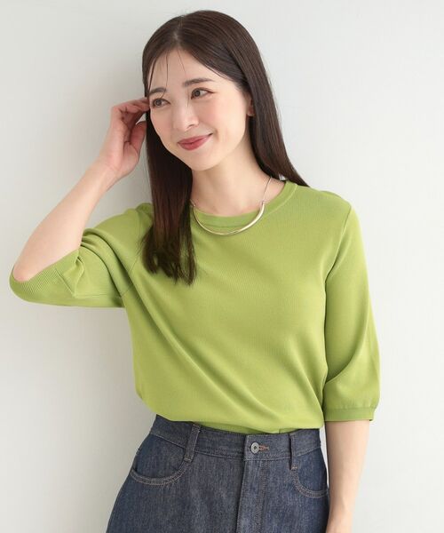 SHOO・LA・RUE / シューラルー ニット・セーター | 【毎日洗える】上半身がすっきり見える5分袖ニット | 詳細5