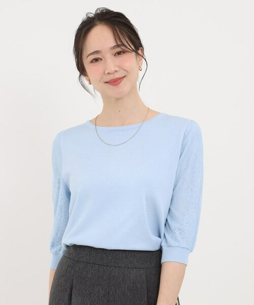 SHOO・LA・RUE / シューラルー ニット・セーター | 華やかレース5分袖ニット | 詳細9