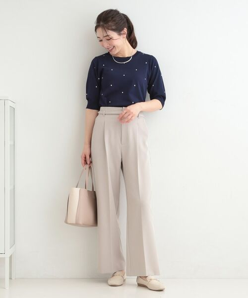 SHOO・LA・RUE / シューラルー ニット・セーター | ドット刺繍ハーフスリーブニット | 詳細11