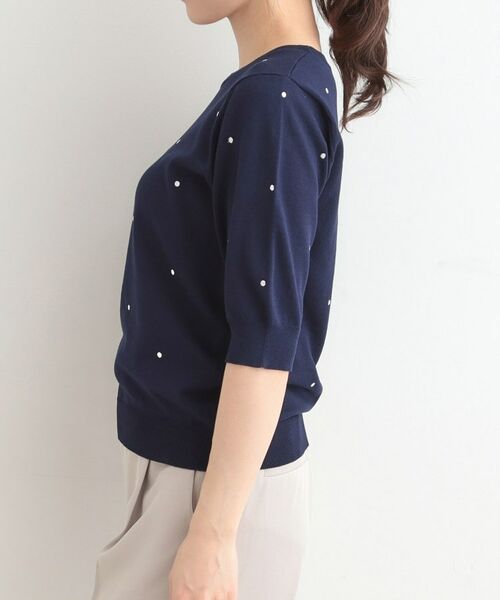 SHOO・LA・RUE / シューラルー ニット・セーター | ドット刺繍ハーフスリーブニット | 詳細14