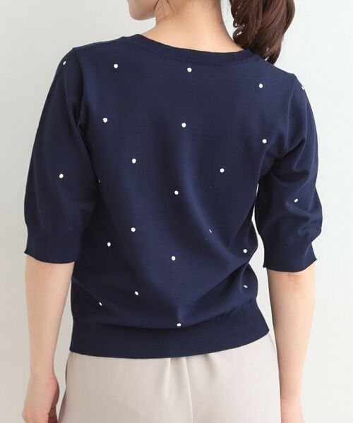 SHOO・LA・RUE / シューラルー ニット・セーター | ドット刺繍ハーフスリーブニット | 詳細15