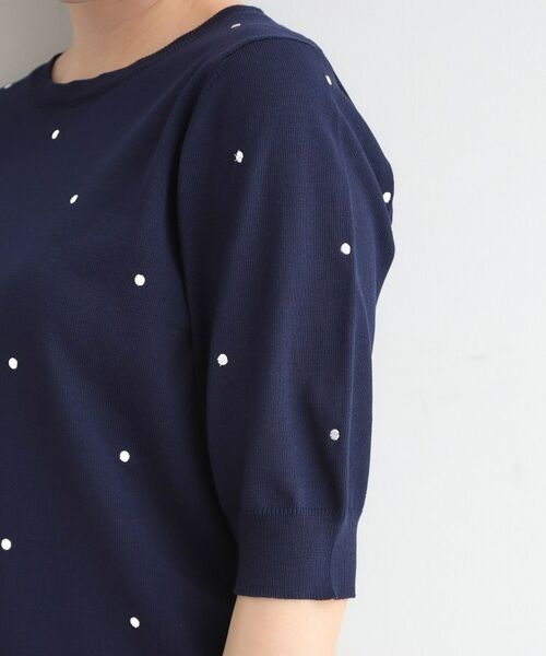 SHOO・LA・RUE / シューラルー ニット・セーター | ドット刺繍ハーフスリーブニット | 詳細17