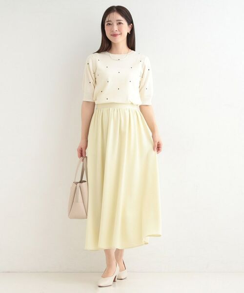 SHOO・LA・RUE / シューラルー ニット・セーター | ドット刺繍ハーフスリーブニット | 詳細3