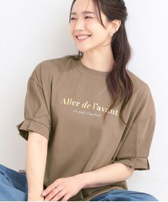 SHOO・LA・RUE / シューラルー カットソー | 【SHOO ICE】ひんやりタックスリーブ ラメ発砲プリントTシャツ