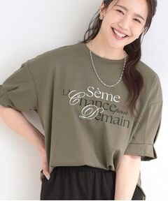 SHOO・LA・RUE / シューラルー カットソー | 【SHOO ICE】ひんやりタックスリーブ ラメ発砲プリントTシャツ