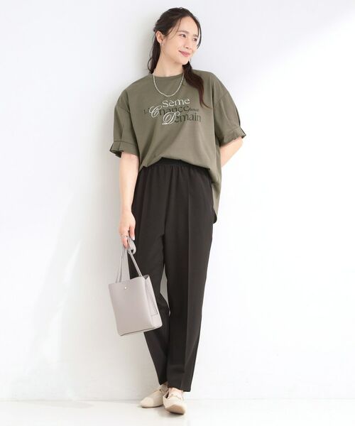 SHOO・LA・RUE / シューラルー カットソー | 【SHOO ICE】ひんやりタックスリーブ ラメ発砲プリントTシャツ | 詳細11