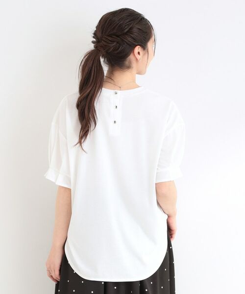 SHOO・LA・RUE / シューラルー カットソー | 【SHOO ICE】ひんやりタックスリーブ ラメ発砲プリントTシャツ | 詳細2