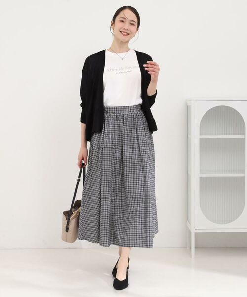 SHOO・LA・RUE / シューラルー カットソー | 【ひんやり/UV/S-LL】お袖ふんわり二の腕カバー ぷっくりラメプリントTシャツ | 詳細27