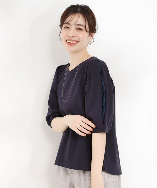 SHOO・LA・RUE / シューラルー カットソー | 【ストレッチ】カットジョーゼット スリットレーススリーブトップス | 詳細10