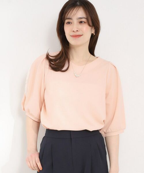 SHOO・LA・RUE / シューラルー カットソー | 【ストレッチ】カットジョーゼット スリットレーススリーブトップス | 詳細5