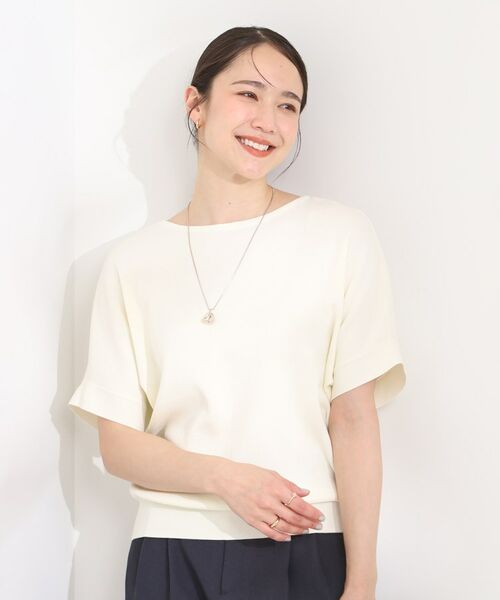 SHOO・LA・RUE / シューラルー ニット・セーター | 【毎日洗える】さらっとドルマン半袖トップス | 詳細1