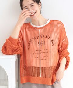 SHOO・LA・RUE / シューラルー その他トップス | 【前後2WAY／2点セット】メッシュリボンニット＆半袖ロゴT