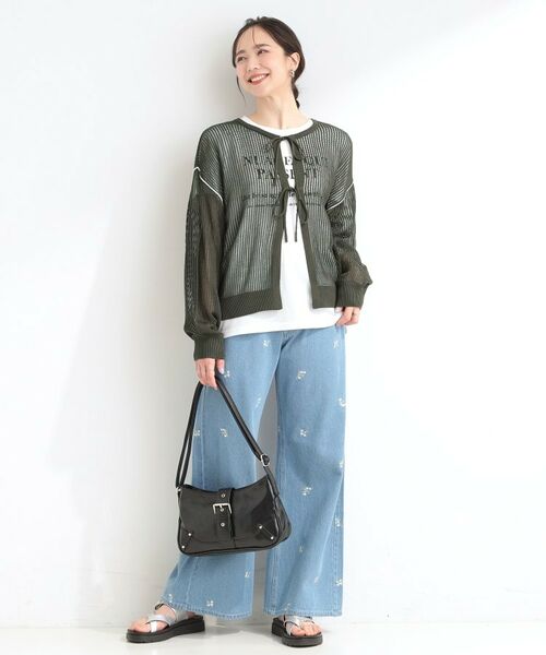 SHOO・LA・RUE / シューラルー その他トップス | 【前後2WAY/2点セット】メッシュリボンニット&半袖ロゴT | 詳細19