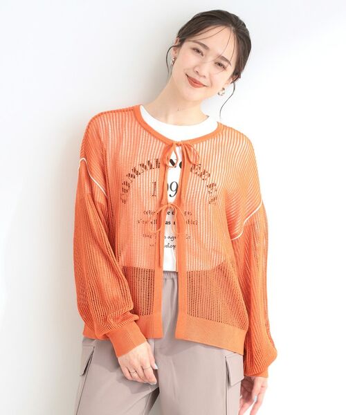 SHOO・LA・RUE / シューラルー その他トップス | 【前後2WAY/2点セット】メッシュリボンニット&半袖ロゴT | 詳細22