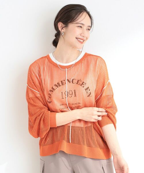 SHOO・LA・RUE / シューラルー その他トップス | 【前後2WAY/2点セット】メッシュリボンニット&半袖ロゴT | 詳細24