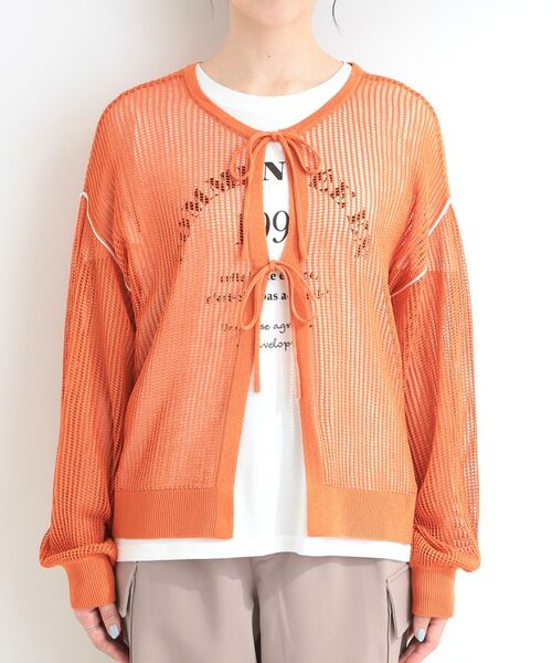 SHOO・LA・RUE / シューラルー その他トップス | 【前後2WAY/2点セット】メッシュリボンニット&半袖ロゴT | 詳細29