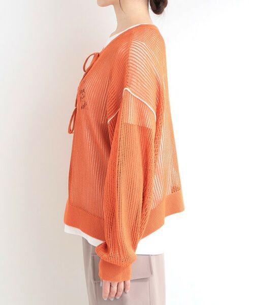 SHOO・LA・RUE / シューラルー その他トップス | 【前後2WAY/2点セット】メッシュリボンニット&半袖ロゴT | 詳細30