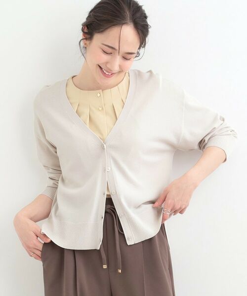 SHOO・LA・RUE / シューラルー カーディガン・ボレロ | 【洗える/ひんやり/UV】さらっとしたタッチが心地よい ショートVカーディガン | 詳細1
