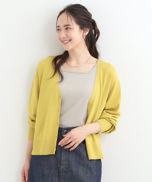 SHOO・LA・RUE / シューラルー カーディガン・ボレロ | 【洗える/ひんやり/UV】さらっとしたタッチが心地よい ショートVカーディガン | 詳細10