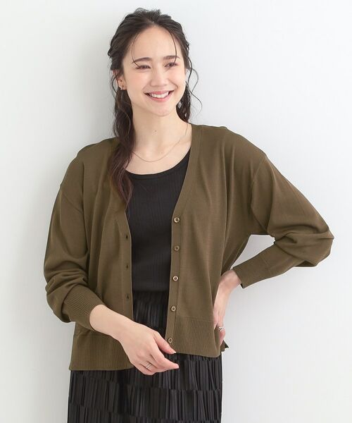 SHOO・LA・RUE / シューラルー カーディガン・ボレロ | 【洗える/ひんやり/UV】さらっとしたタッチが心地よい ショートVカーディガン | 詳細13