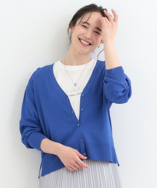 SHOO・LA・RUE / シューラルー カーディガン・ボレロ | 【洗える/ひんやり/UV】さらっとしたタッチが心地よい ショートVカーディガン | 詳細17