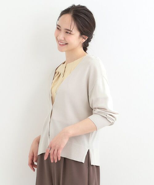 SHOO・LA・RUE / シューラルー カーディガン・ボレロ | 【洗える/ひんやり/UV】さらっとしたタッチが心地よい ショートVカーディガン | 詳細2