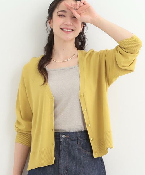 SHOO・LA・RUE / シューラルー カーディガン・ボレロ | 【洗濯機可/ひんやり/UV】さらっとしたタッチが心地よい ショート丈 Vネックカーディガン | 詳細28