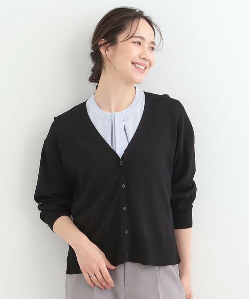 SHOO・LA・RUE / シューラルー カーディガン・ボレロ | 【洗える/ひんやり/UV】さらっとしたタッチが心地よい ショートVカーディガン | 詳細5