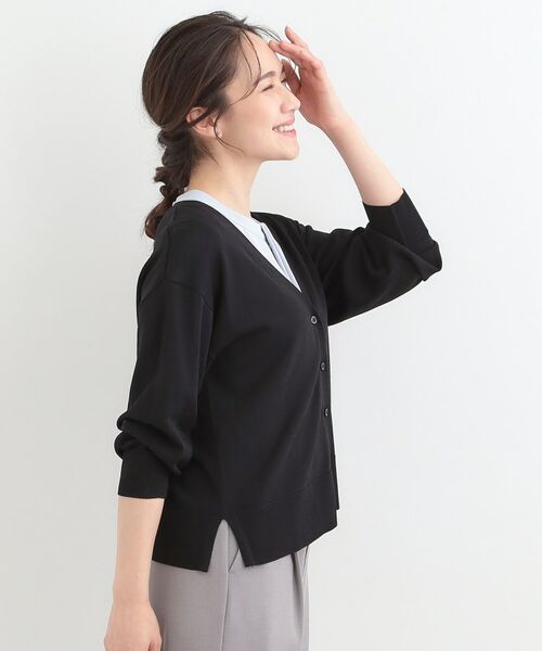 SHOO・LA・RUE / シューラルー カーディガン・ボレロ | 【洗える/ひんやり/UV】さらっとしたタッチが心地よい ショートVカーディガン | 詳細6