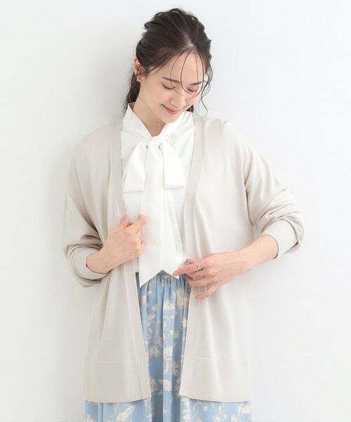 SHOO・LA・RUE / シューラルー カーディガン・ボレロ | 【洗える/ひんやり/UV】さらっとしたタッチが心地よい トッパーロングカーディガン | 詳細1