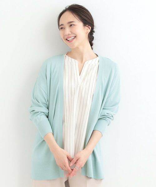 SHOO・LA・RUE / シューラルー カーディガン・ボレロ | 【洗える/ひんやり/UV】さらっとしたタッチが心地よい トッパーロングカーディガン | 詳細9