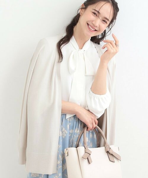 SHOO・LA・RUE / シューラルー カーディガン・ボレロ | 【洗える/ひんやり/UV】さらっとしたタッチが心地よい トッパーロングカーディガン（ライトグレー(011)）