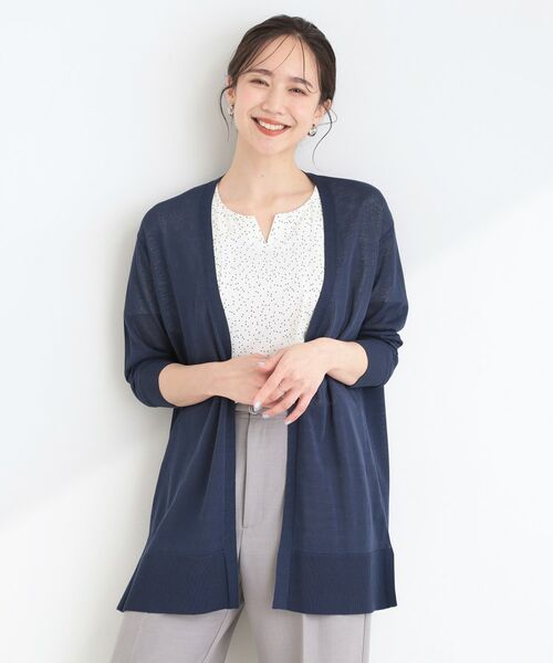 SHOO・LA・RUE / シューラルー カーディガン・ボレロ | 【洗える】着る方がすっきり見えに マルチに使えるミドルトッパーカーディガン | 詳細9