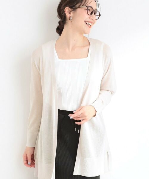 SHOO・LA・RUE / シューラルー カーディガン・ボレロ | 【洗える】着る方がすっきり見えに マルチに使えるミドルトッパーカーディガン(グレージュ(050))