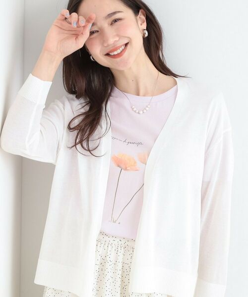 SHOO・LA・RUE / シューラルー カーディガン・ボレロ | 【洗える】サッと羽織るだけでこなれ見え マルチに使えるトッパーカーディガン（アイボリー(004)）