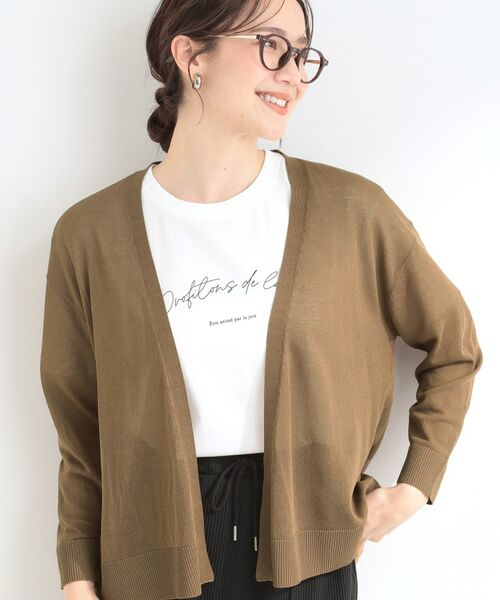 SHOO・LA・RUE / シューラルー カーディガン・ボレロ | 【洗える】サッと羽織るだけでこなれ見え マルチに使えるトッパーカーディガン（ブラウン(043)）
