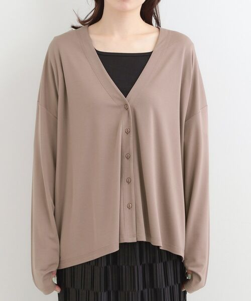 SHOO・LA・RUE / シューラルー カーディガン・ボレロ | 【SHOO ICE、UVカット】指穴付き とろみVネックポンチョカーディガン | 詳細13