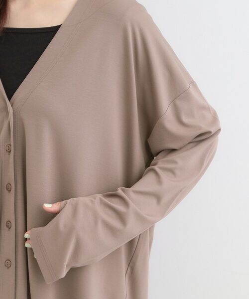 SHOO・LA・RUE / シューラルー カーディガン・ボレロ | 【SHOO ICE、UVカット】指穴付き とろみVネックポンチョカーディガン | 詳細17
